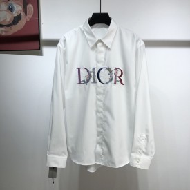 Dior Oversized Dior Flowers Shirt Cotton White