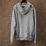 Dior Paint Print hoodies Gray