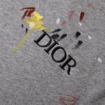 Dior Paint Print hoodies Gray