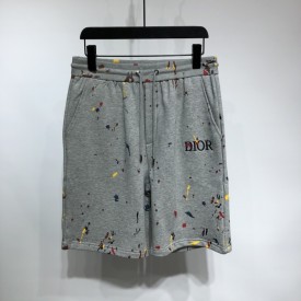 Dior Paint Print Short Gray