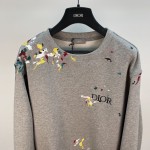 Dior Paint Print sweatshirt Gray