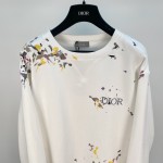 Dior Paint Print sweatshirt white