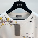 Dior Paint Print sweatshirt white