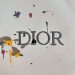 Dior Paint Print sweatshirt white