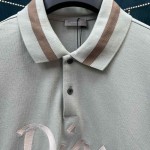 Dior Relaxed-Fit Polo Shirt Cotton Blue