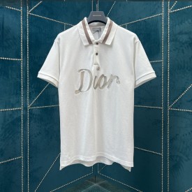 Dior Relaxed-Fit Polo Shirt Cotton White