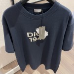 Dior Relaxed-Fit T-Shirt Navy Blue Cotton Jersey