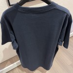 Dior Relaxed-Fit T-Shirt Navy Blue Cotton Jersey