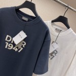 Dior Relaxed-Fit T-Shirt Navy Blue Cotton Jersey