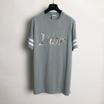 Dior Relaxed-Fit T-Shirt Blue Organic Cotton Compact Jersey