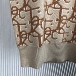 Oversized CACTUS JACK DIOR Sleeveless Sweater Beige and Brown