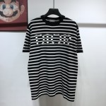 Dior Oversized Dior Striped T shirt Black