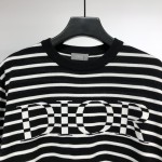 Dior Oversized Dior Striped T shirt Black