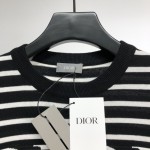 Dior Oversized Dior Striped T shirt Black