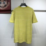 Dior Oversized Dior Striped T shirt Yellow