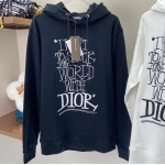 Dior and Shawn Oversized Hooded Sweatshirt Black