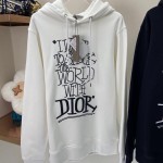 Dior and Shawn Oversized Hooded Sweatshirt White