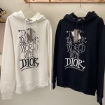 Dior and Shawn Oversized Hooded Sweatshirt White