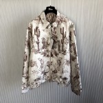 Dior Blouson Brown and White Double Sided Technical Canvas