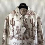 Dior Blouson Brown and White Double Sided Technical Canvas