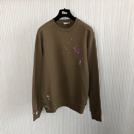 Oversized CACTUS JACK DIOR Sweatshirt Brown Cotton Fleece