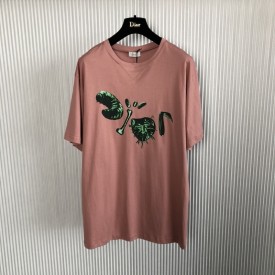 Oversized CACTUS JACK DIOR T-Shirt Pink Cotton Jersey