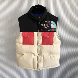 The North Face x Gucci down vest cream