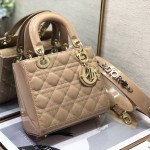 Small Lady Dior My ABCDior Bag Beige Patent