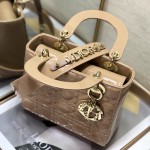 Small Lady Dior My ABCDior Bag Beige Patent