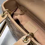 Small Lady Dior My ABCDior Bag Beige Patent