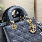 Small Lady Dior My ABCDior Bag Blue Patent