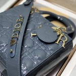 Small Lady Dior My ABCDior Bag Blue Patent