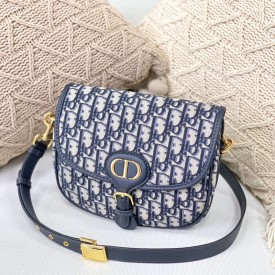 Dior Medium Dior Bobby Bag Blue Dior Oblique Jacquard