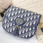 Dior Medium Dior Bobby Bag Blue Dior Oblique Jacquard