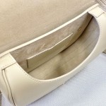 Medium Dior Bobby Bag Beige Box Calfskin