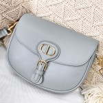 Medium Dior Bobby Bag Grey Box Calfskin