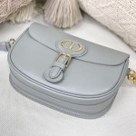 Medium Dior Bobby Bag Grey Box Calfskin