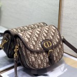 Dior Medium Dior Bobby Bag Burgundy Dior Oblique Jacquard