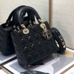 Small Lady Dior My ABCDior Bag Black Lambskin