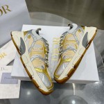 Dior Chrono Sneaker Beige Mesh with Gold-Tone and Silver-Tone Laminated