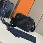 Dior Maxi Safari Bag with Strap Black Dior Oblique Jacquard