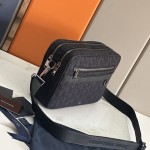 Dior Maxi Safari Bag with Strap Black Dior Oblique Jacquard