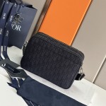 Dior Maxi Safari Bag with Strap Black Dior Oblique Jacquard