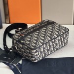 Dior Maxi Safari Bag with Strap Beige and Black Dior Oblique Jacquard