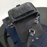 Dior Mini Dior Hit The Road Bag Black CD Diamond Canvas