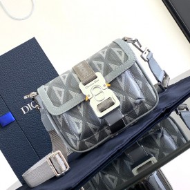 Dior Mini Dior Hit The Road Bag Gray CD Diamond Canvas