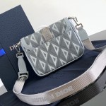 Dior Mini Dior Hit The Road Bag Gray CD Diamond Canvas