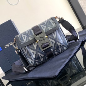 Dior Mini Dior Hit The Road Bag Navy Blue CD Diamond Canvas