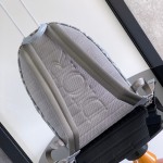 Dior Rider Backpack Dior Gray CD Diamond Canvas and Smooth Calfskin