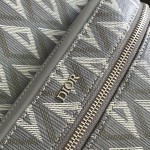 Dior Rider Backpack Dior Gray CD Diamond Canvas and Smooth Calfskin